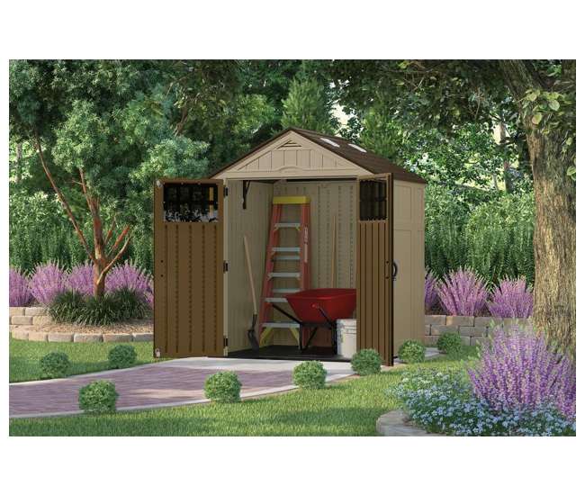 suncast bms6510 6 x 5-foot sand everett storage shed at