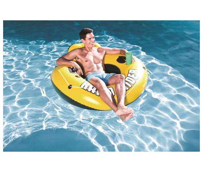 43116E-BW + 2 x 58825EP Bestway Rapid Rider 53-Inch Inflatable Tube (2 Pack) + River Run Tube (2 Pack)