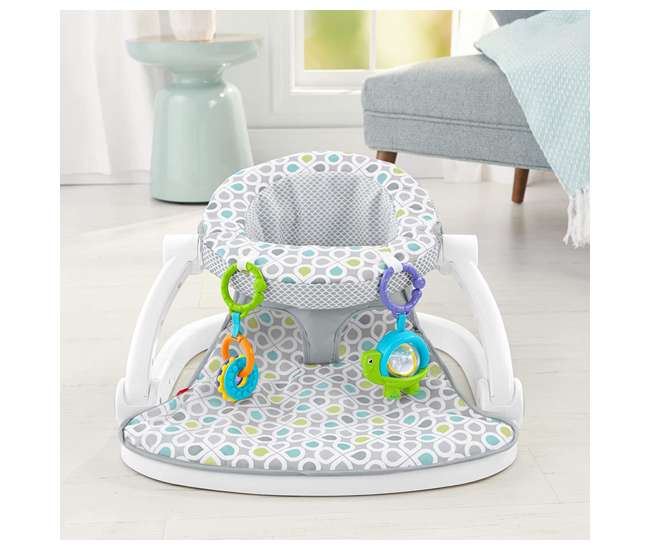 FLD88 Fisher-Price Supportive Sit-Me-Up Comfy Interactive Floor Seat Infant Mat Toy