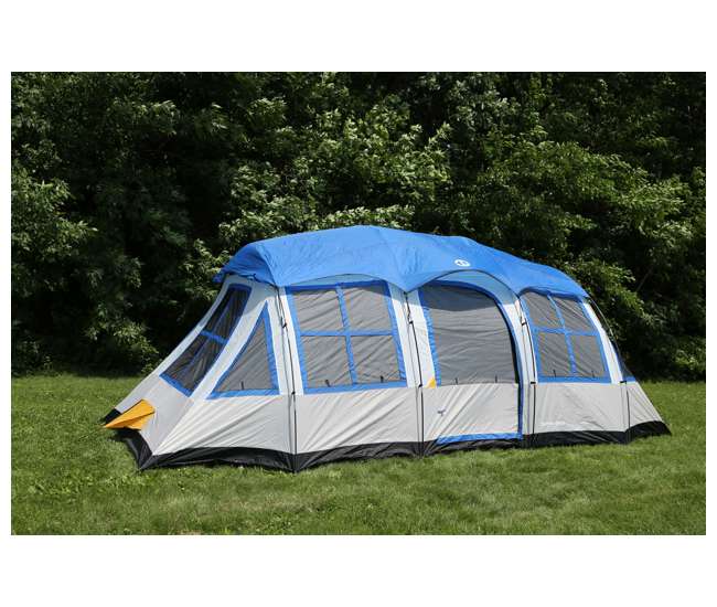 TGT-PRESCOTT-12-B Tahoe Gear Prescott 12 Person Instant Family Camping Cabin Tent, Blue(For Parts)