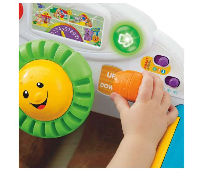 DJD09 Fisher-Price Laugh & Learn Crawl Around Car Baby Activity Learning Toy, Blue