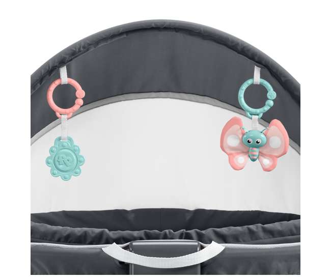 GKH69 Fisher Price GKH69 2-in-1 Portable On-The-Go Baby Dome Play Area, Rosy Windmill