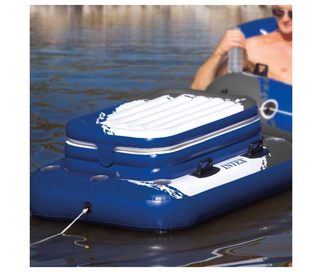 26371EH + 2 x 58821EP + 4 x 58868EP Intex 32' Rectangular Swimming Pool, Beverage Float (2 Pack), & Float (4 Pack)
