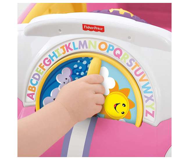 DJD10 Fisher-Price Laugh & Learn Crawl Around Car Baby Activity Learning Toy, Pink