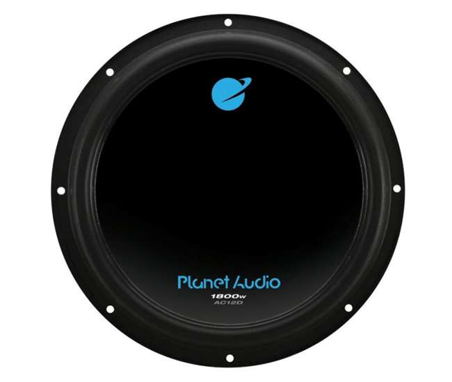 AC12D + QBOMB12V + AC15001M + AKS8 Planet Audio 12-Inch 1800W Subwoofers with Vented Lined Box Enclosure, Amp and Wiring Kit