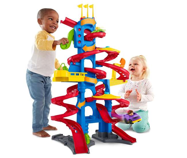 GGD39 Fisher-Price Little People Take Turns Skyway 3 Foot Tall Kid's Racer Toy Playset