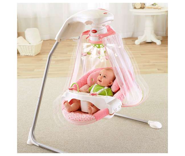 fisher price butterfly cradle and swing