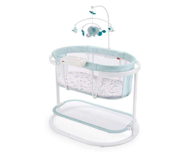 GKH52 Fisher Price GKH52 Soothing Motions Baby Bassinet with Music, Pacific Pebble