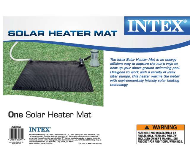 Intex Solar Mat Above Ground Swimming Pool Heater 28685E
