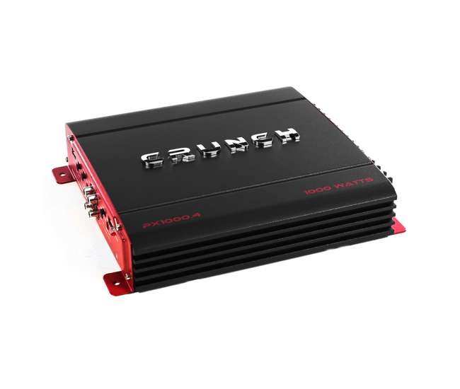 PX-1000.4 + AKS8 Crunch 4-Channel 1000-Watt A/B Amplifier (Pair) & Wiring Kit