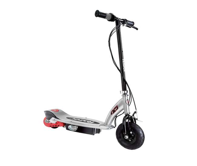 13125E-BK + 13111240 Razor Electric Motorized Kids Scooters, 1 Black & 1 Blue