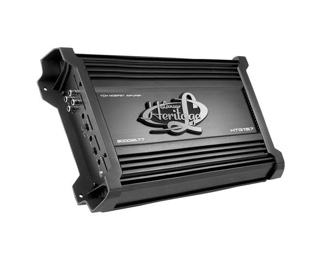 HTG157 + AKS8 Lanzar HTG157 3000W Mono Amplifier with 8 GA Amp Kit Intall