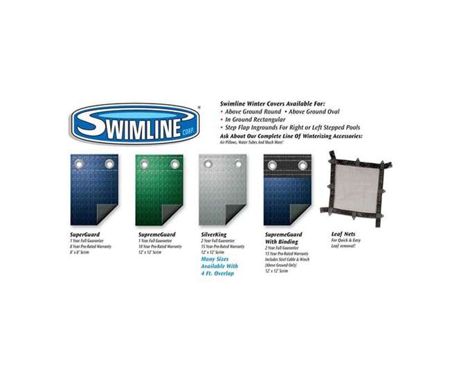 S33RD Swimline 33 Foot Heavy Duty Round Above Ground Winter Swimming Pool Cover