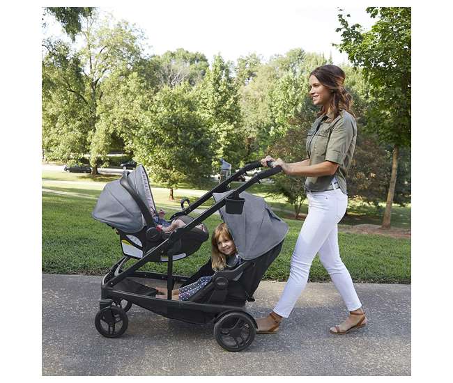 2032495 Graco UNO2DUO Baby Single Double Stroller & Infant Car Seat Travel System, Hazel