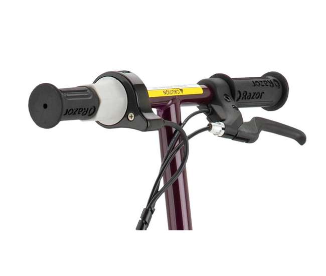 13111250 + 97778 + 96785 Razor E100 24V Electric Scooter (Purple) with Helmet, Elbow & Knee Pads