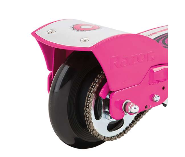13111269 Razor E175 Rechargeable Electric Powered Kids Scooter & V17 Helmet, Pink & Black