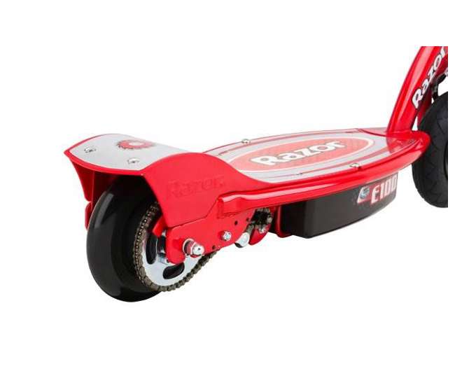13111260 + 97778 + 96785 Razor E100 Kids Motorized 24 Volt Electric Scooter with Helmet and Safety Pads