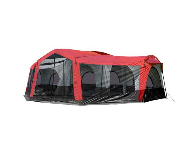 TGT-CARSON-18-B-U-A Tahoe Gear Carson 3 Season 14 Person 25x17.5' Family Cabin Tent, Red (Open Box)