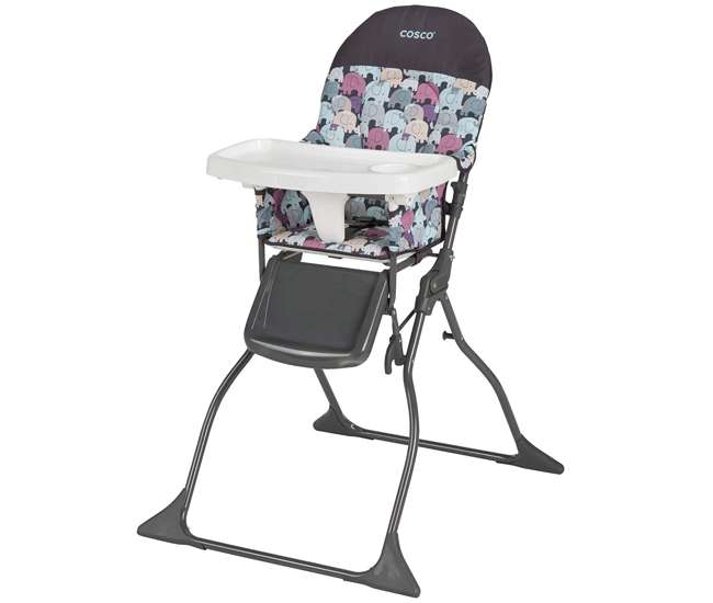 cosco simple fold full size high chair with adjustable tray