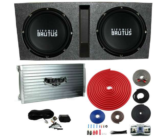 2 15 inch subwoofers with box and amp
