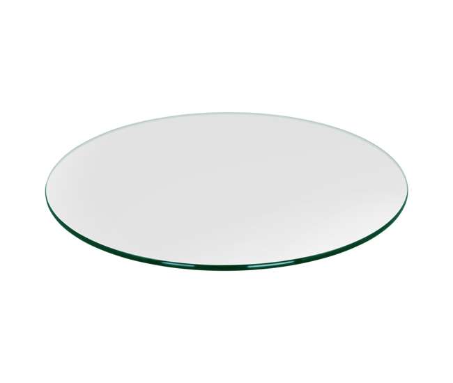 Dulles Glass 18 Inch Round Pencil Polish Edge 3 8 Inch Tempered Glass Table Top