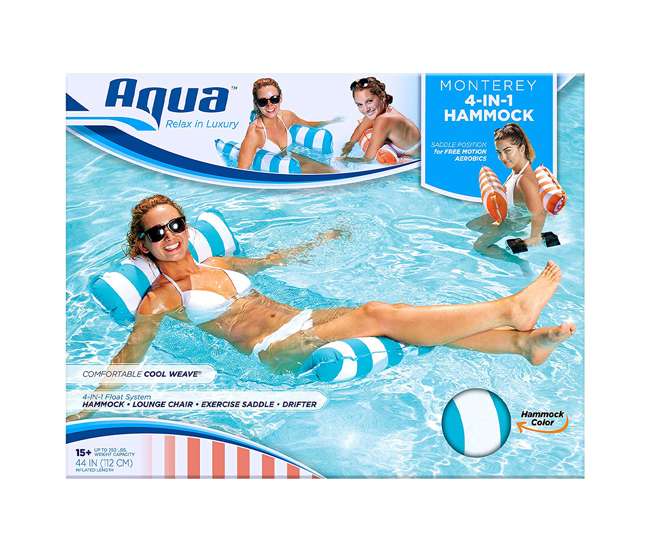 Multi-Purpose Pool Hammock Aqua 4-in-1 Monterey Hammock Inflatable Pool Float 