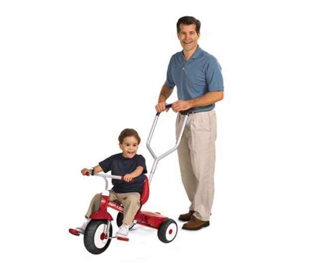 Radio Flyer Deluxe Steer and Stroll Kids Recreation Bike Tricycle Open Box Red