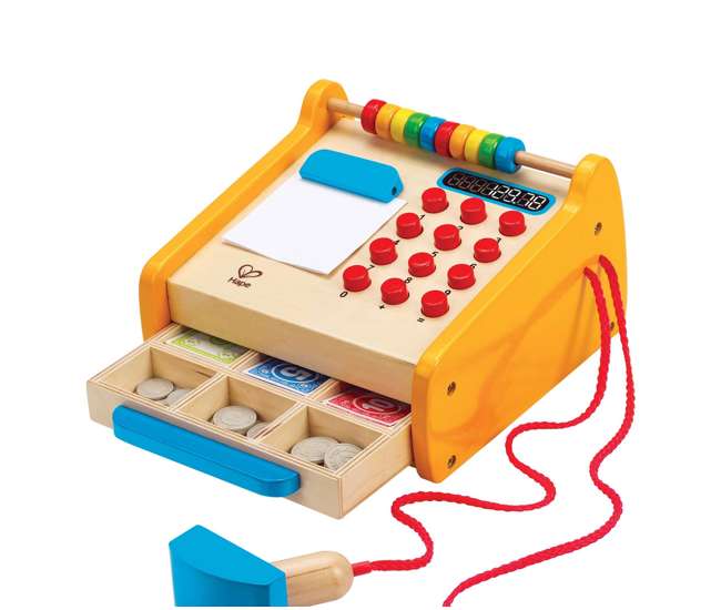 childrens wooden cash register