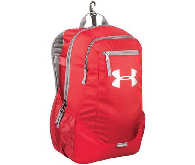 under armour hustle backpack red