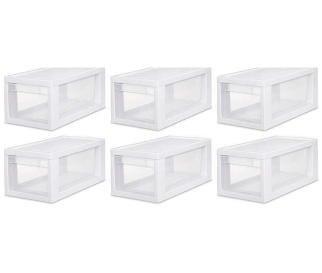Sterilite Narrow Modular Drawer 6 Pack 6 X 23508006