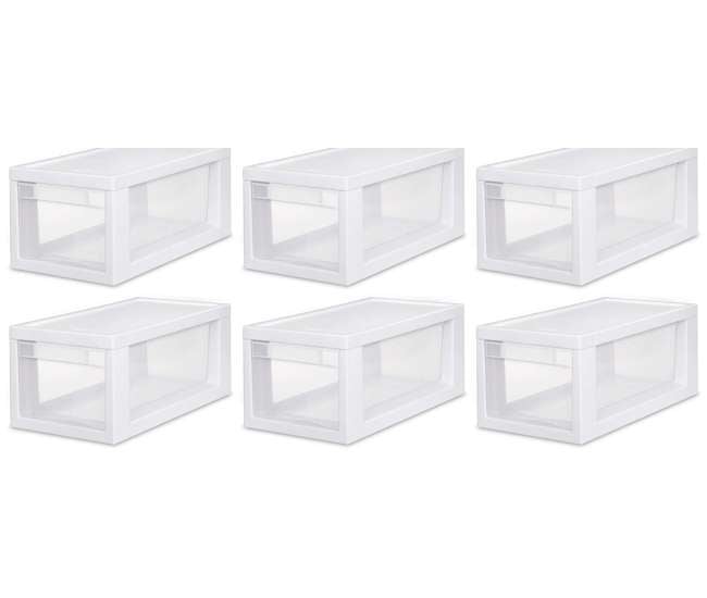 Sterilite Narrow Modular Drawer 6 Pack 6 X 23508006