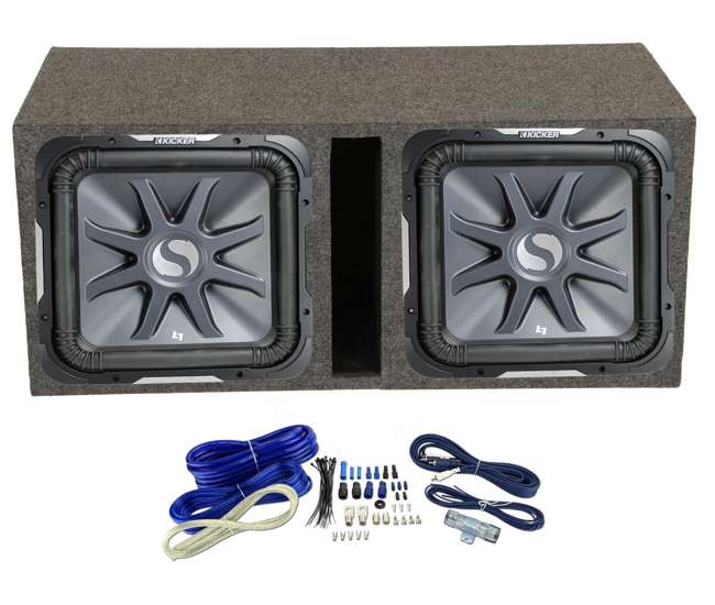 2 15 inch subwoofers with box and amp