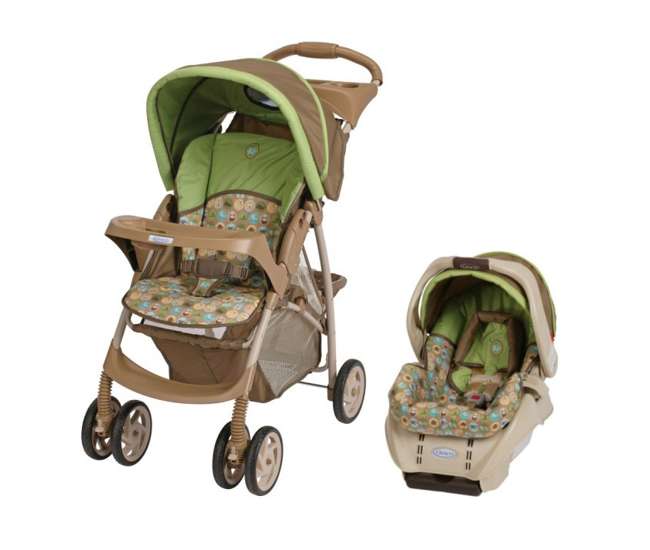 Graco LiteRider Baby Stroller & SnugRide Car Seat Travel System Zooland