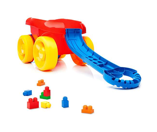 mega bloks block scooping wagon