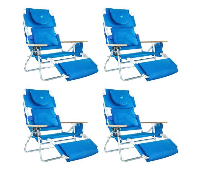 Deluxe Padded Ostrich Sport 3-n-1 Beach Chair D3N1-1001B