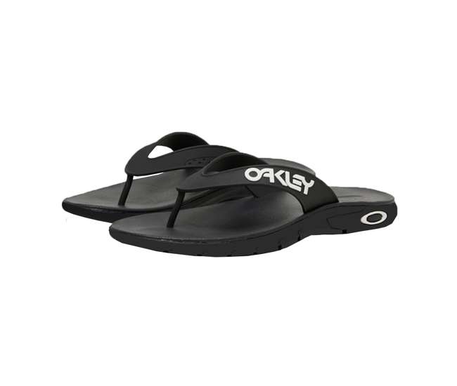 white oakley flip flops