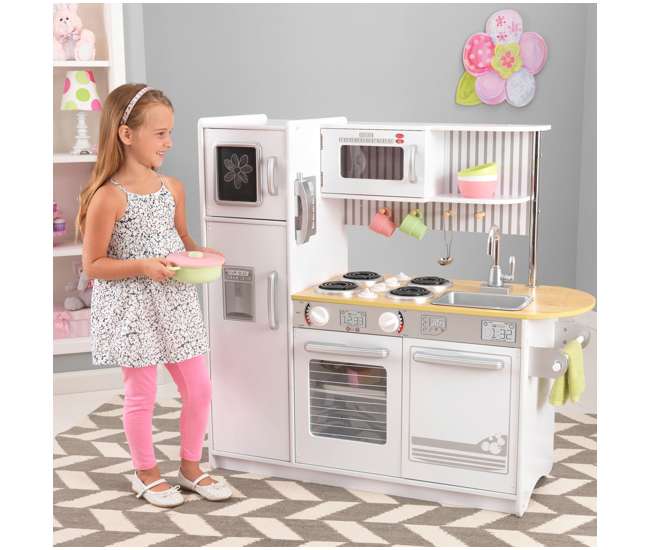 kidkraft uptown white wooden play kitchen
