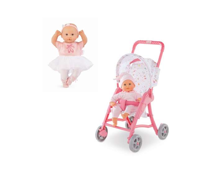 Corolle Mon Premier Bebe Calin Ballerina 12 Inch Baby Doll And Toy Stroller
