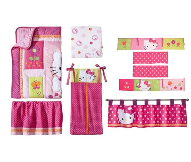 hello kitty baby crib set