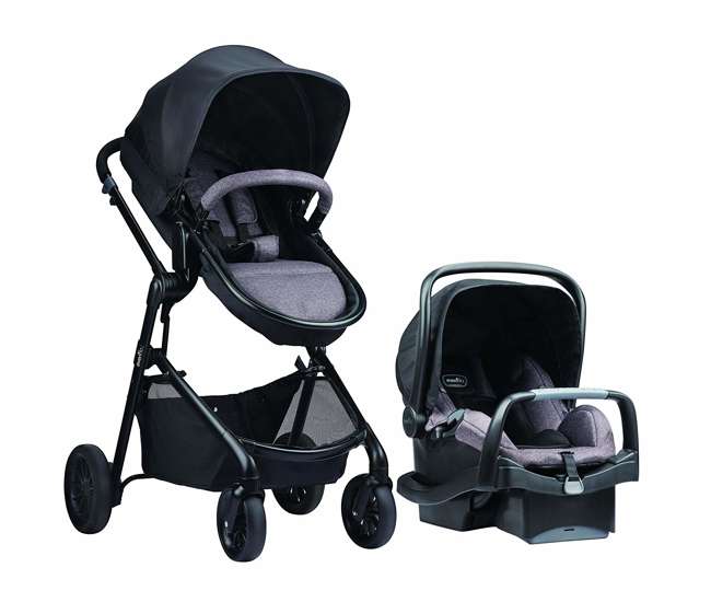 Evenflo Pivot Stroller And Infant Car, Evenflo Pivot Modular Travel System With Safemax Infant Car Seat Casual Grey