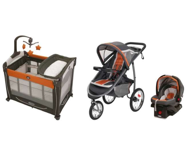 orange graco jogging stroller