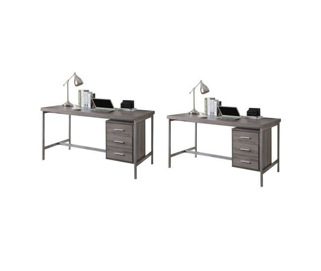 Monarch 60 Inch Computer Desk W Drawers 2 Pack Ms Vm7345