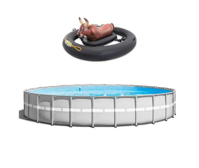 intex inflatable bull riding floatie