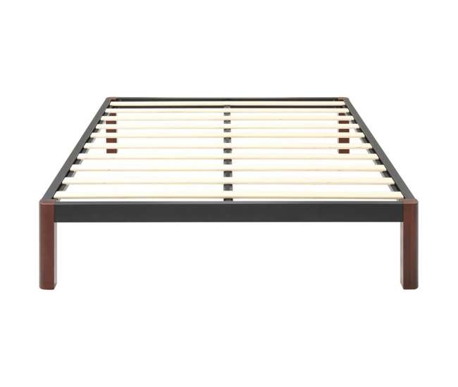 Classic Brands Decoro Devon Modern Wood, King Size Metal Platform Bed Frame With Wood Slats