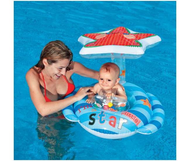 intex baby float with canopy