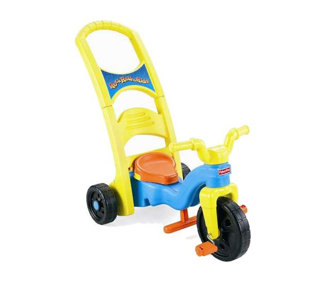 fisher price tricycle with push handle