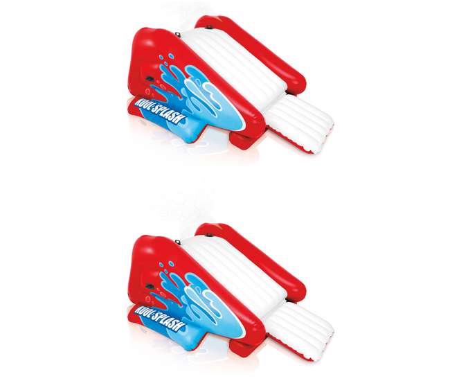 Intex Kool Splash Inflatable Pool Slide Play Center With Sprayer Red 2 Pack