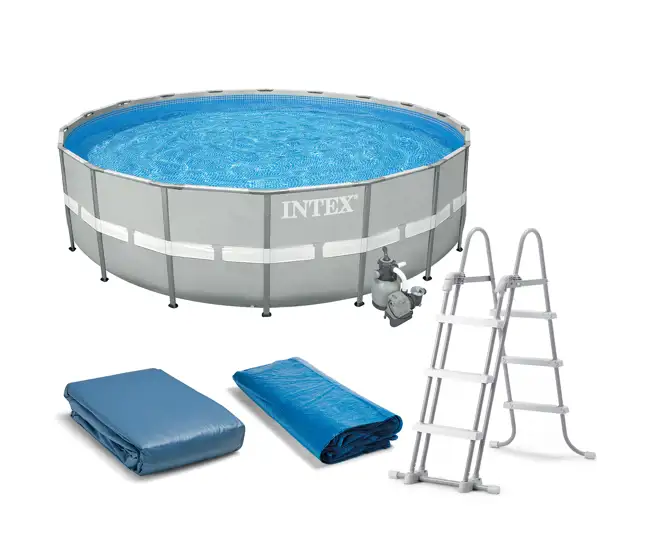 Intex 20 X 52 Inch Ultra Frame Swimming Pool Set With Sand Pump