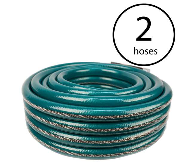 Teknor Apex Neverkink 100 Foot Ultra Flexible Garden Hose 2 Pack