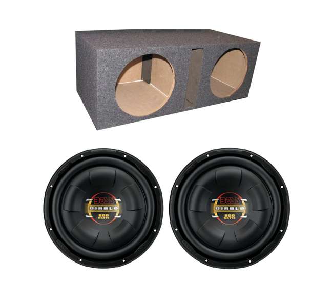 dual 10 inch shallow subwoofer box